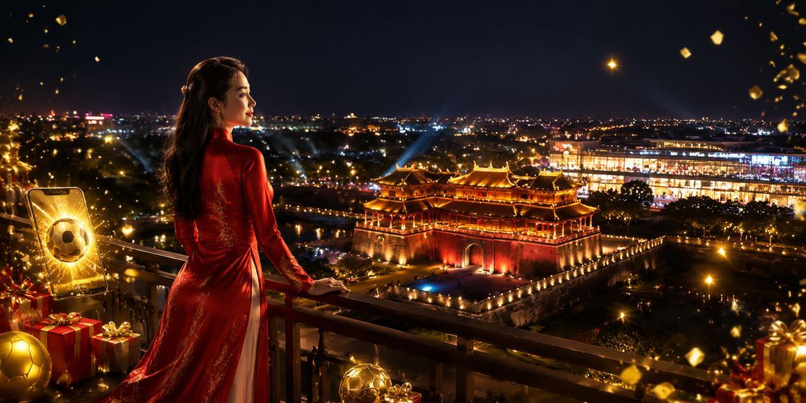 Người dùng tại Huế đăng ký tài khoản nhận thưởng với trang phục áo dài truyền thống Việt Nam
